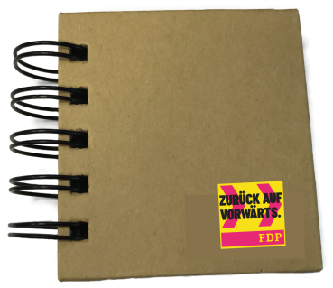 Ringbuch mit Haftnotizen - mit Kampagnenmotiv